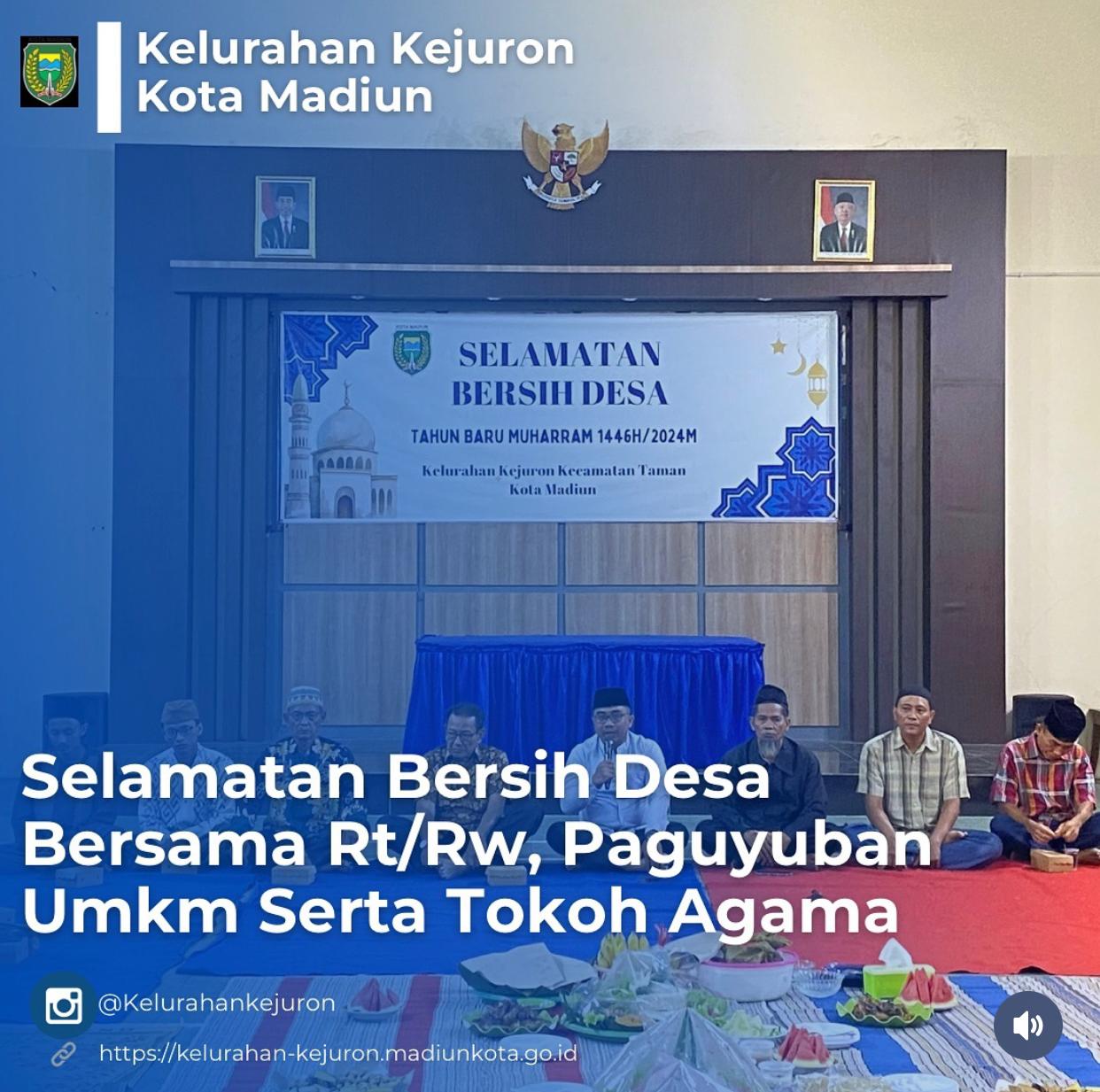 Selamatan Bersih Desa Bersama RT/RW, LPMK, Paguyuban UMKM Serta Tokoh Agama