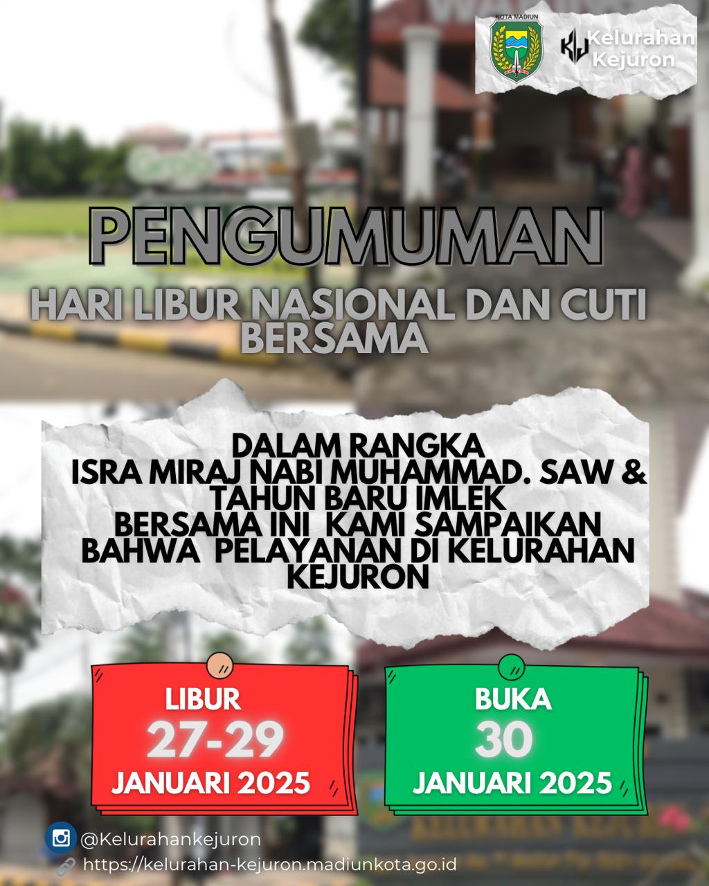 PENGUMUMAN HARI LIBUR NASIONAL DAN CUTI BERSAMA