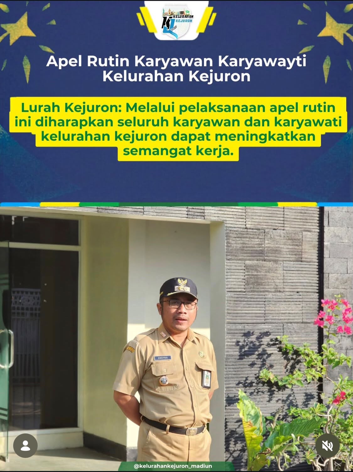 Apel Rutin Karyawan/Karyawati Kelurahan Kejuron